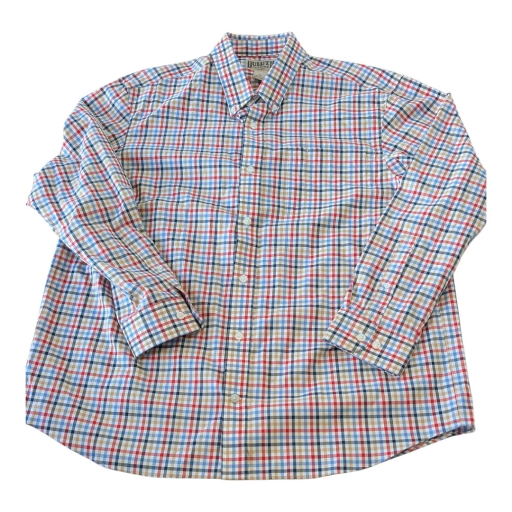 Duluth Trading Co. XL Mens long sleeve shirt Gingham check